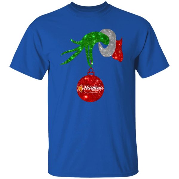 Grinch Hand Holding Hardee’s Christmas Shirt