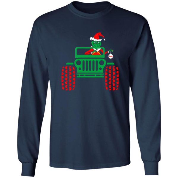 Grinch Driving Jeep Christmas Shirt