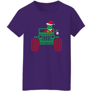 Grinch Driving Jeep Christmas Shirt