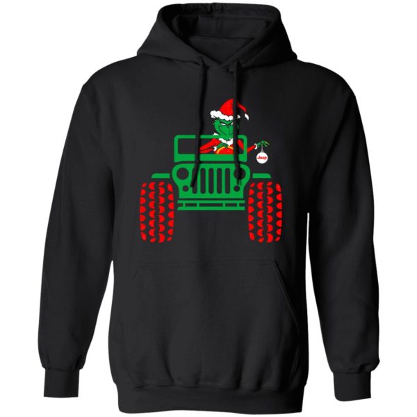 Grinch Driving Jeep Christmas Shirt