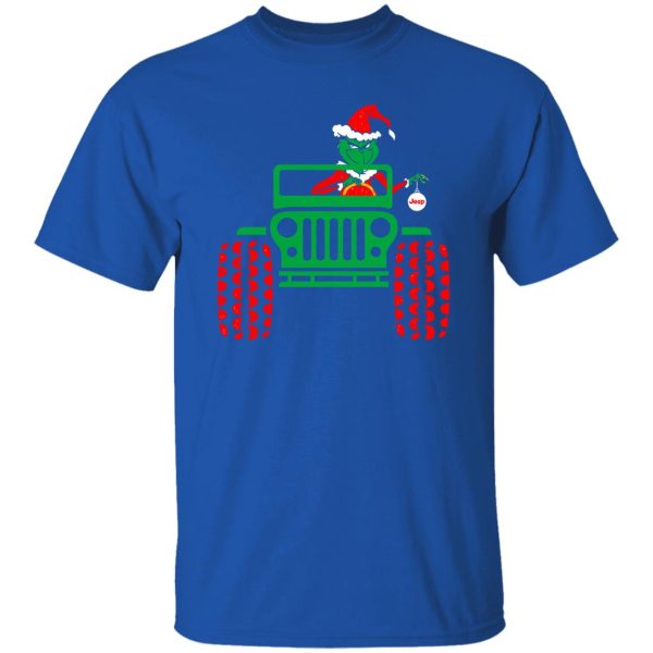 Grinch Driving Jeep Christmas Shirt