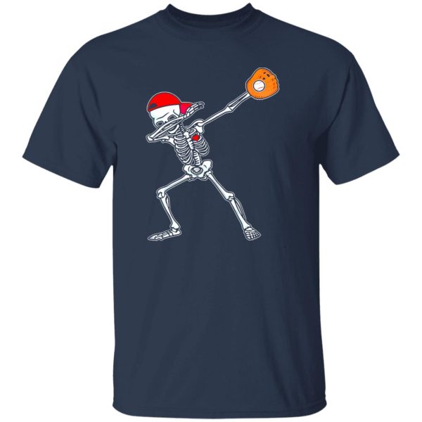 Awesome Dabbing Skeleton Baseball Funny Halloween Gift Boys Shirt