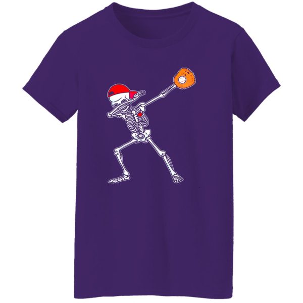 Awesome Dabbing Skeleton Baseball Funny Halloween Gift Boys Shirt