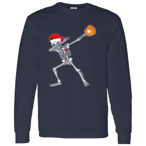 Awesome Dabbing Skeleton Baseball Funny Halloween Gift Boys Shirt