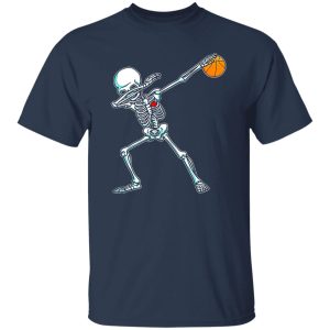 Dabbing Skeleton Basketball Funny Halloween Dab Dance Shirt