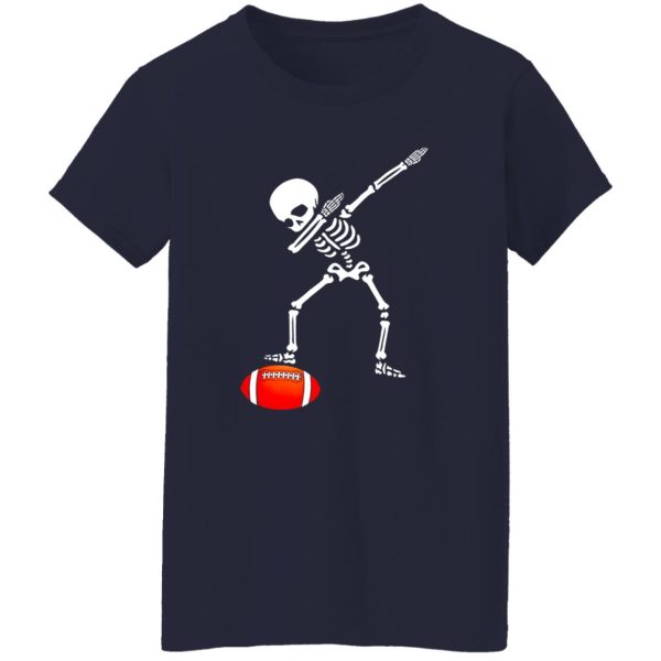 Awesome Football Skeleton Dabbing Sports Halloween Gift Shirt