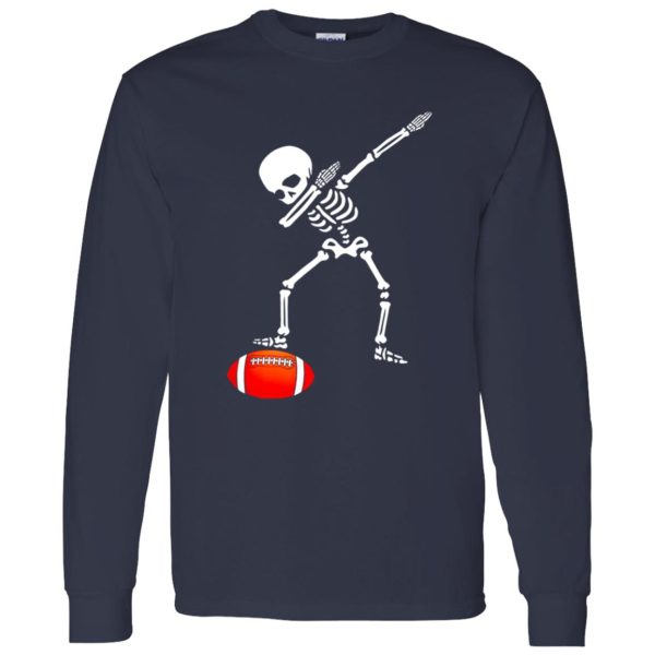 Awesome Football Skeleton Dabbing Sports Halloween Gift Shirt