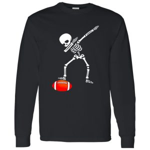 Awesome Football Skeleton Dabbing Sports Halloween Gift Shirt