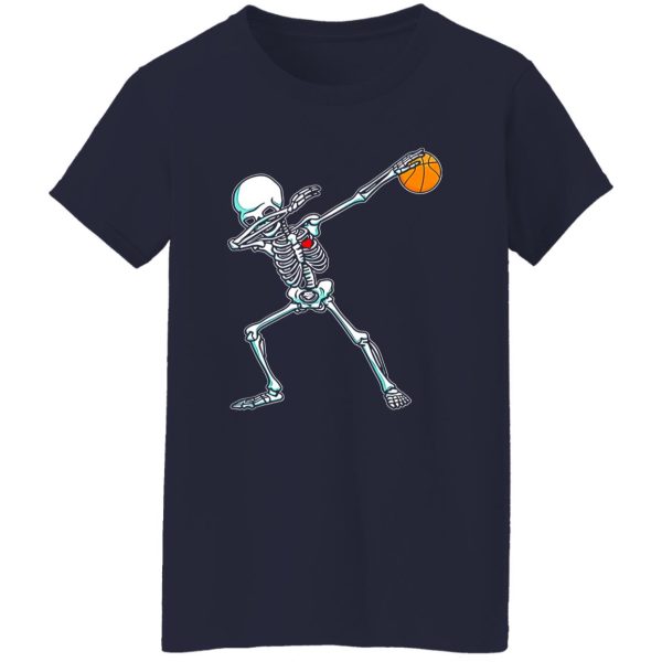 Dabbing Skeleton Basketball Funny Halloween Dab Dance Shirt