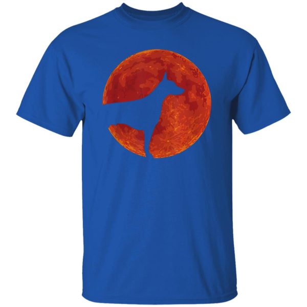 Doberman Dog Lover Red Moon Halloween Shirt