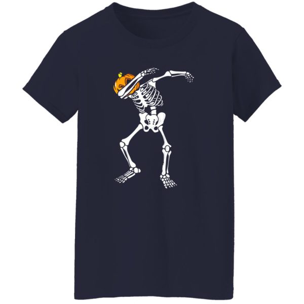 Awesome Dabbing Skeleton Pumpkin Halloween Dab Boys Kids Shirt