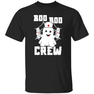 Boo Boo Crew Shirt Ghost Nurse Costume Girls Funny Halloween Shirt