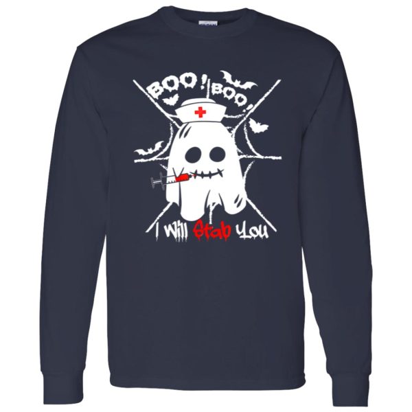 Beautiful Boo Boo I Will Stab You Ghost Nurse Funny Halloween Shirt