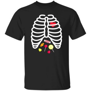 Beautiful Skeleton Rib Cage Heart Candy Cute Adult Kids Shirt