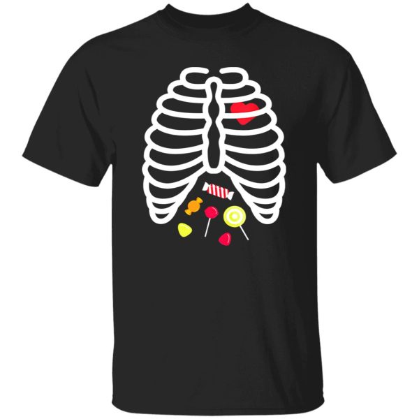 Beautiful Skeleton Rib Cage Heart Candy Cute Adult Kids Shirt