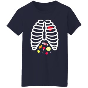 Beautiful Skeleton Rib Cage Heart Candy Cute Adult Kids Shirt