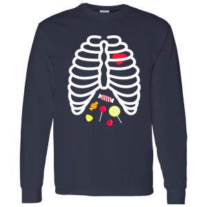 Beautiful Skeleton Rib Cage Heart Candy Cute Adult Kids Shirt