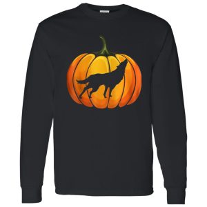 Awesome Wotf Pumpkin Halloween T-shirt Animal Lover Gifts Shirt