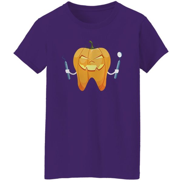 Beautiful Dentist Halloween Night Pumpkin Scrubs Scary Gift Shirt