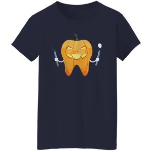 Beautiful Dentist Halloween Night Pumpkin Scrubs Scary Gift Shirt