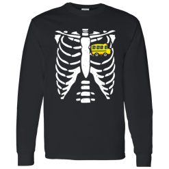 Bus Driver Halloween Costume Skeleton Bone Rib Dad Tee Shirt