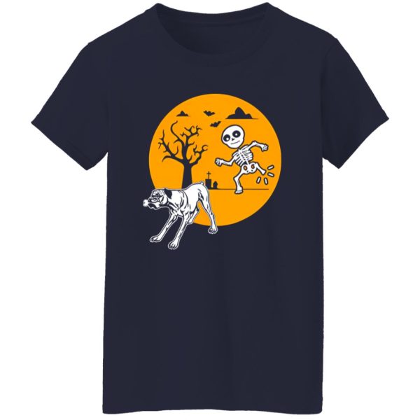 Boxer Dog Skeleton Bone Halloween Costume Pet Owners Shirt