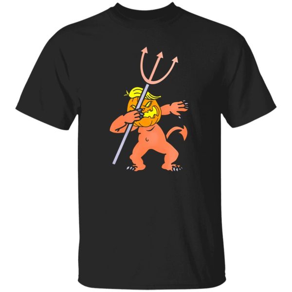 Awesome Trump Halloween Trumpkin Funny Devil Dabbing Dab Pumpkin Shirt