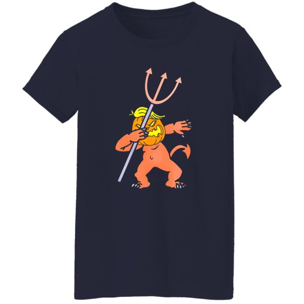 Awesome Trump Halloween Trumpkin Funny Devil Dabbing Dab Pumpkin Shirt