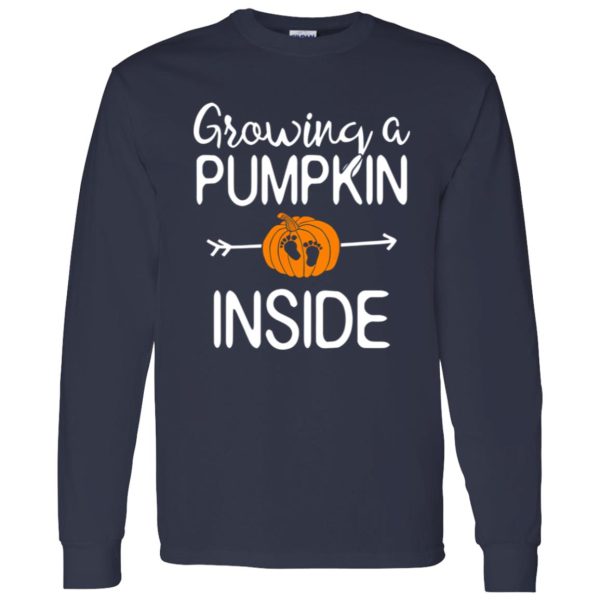 Growing a pumpkin inside pregnancy Pregnant halloween mom Shirt