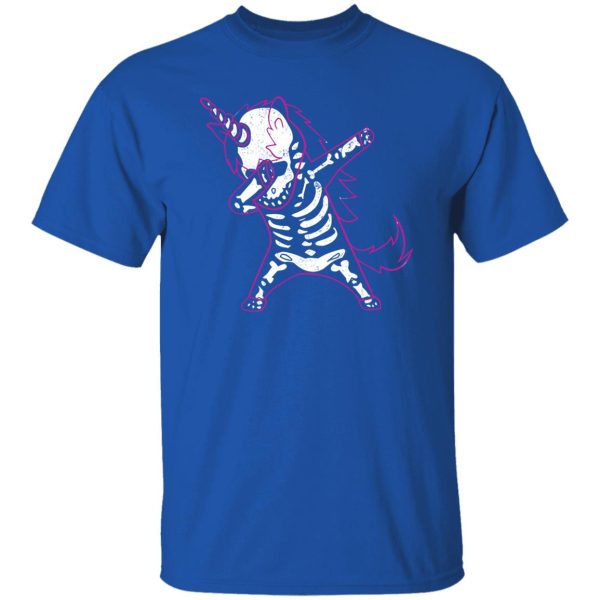 Dabbing Unicorn Skeleton Halloween Costume Men Women Gift Shirt