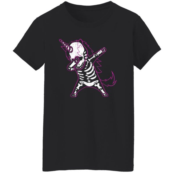 Dabbing Unicorn Skeleton Halloween Costume Men Women Gift Shirt