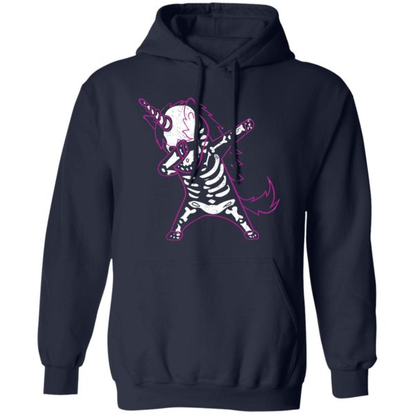 Dabbing Unicorn Skeleton Halloween Costume Men Women Gift Shirt