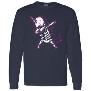 Dabbing Unicorn Skeleton Halloween Costume Men Women Gift Shirt