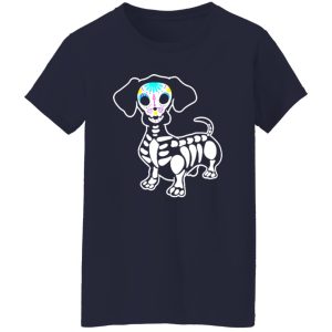 Dachshund Skeleton Pumpkin Happy Halloween V2 Shirt