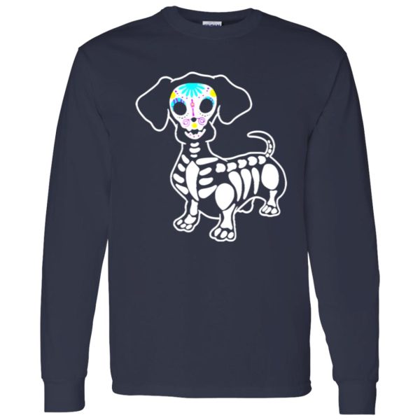 Dachshund Skeleton Pumpkin Happy Halloween V2 Shirt