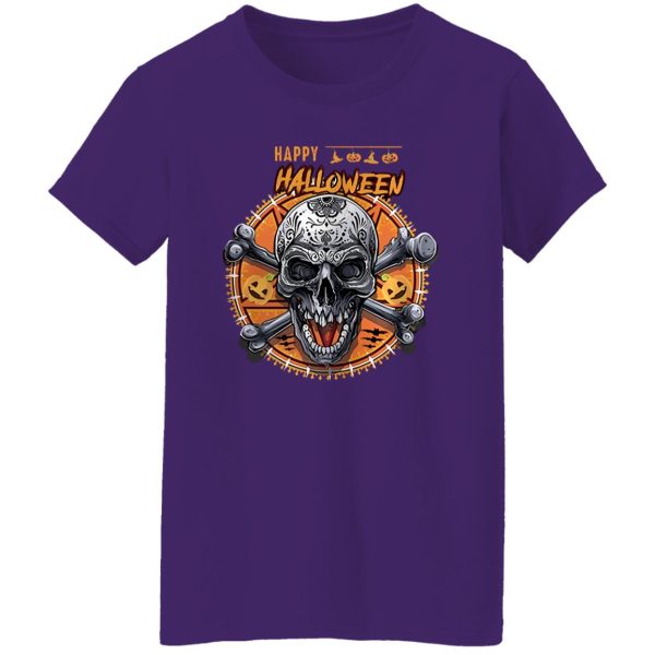 Beautiful Happy Halloween Skull Shirt