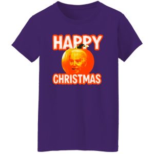 Biden pumpkin Happy Christmas Halloween Shirt