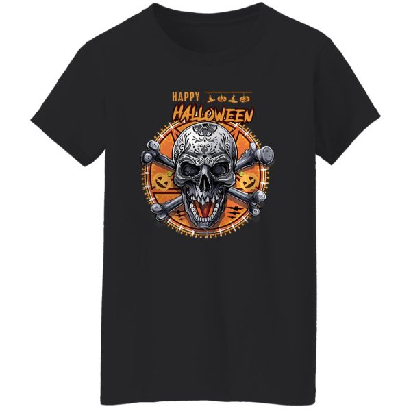 Beautiful Happy Halloween Skull Shirt