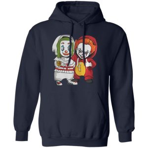 Baby Joker And Pennywise Horror Movies Characters Halloween Shirt