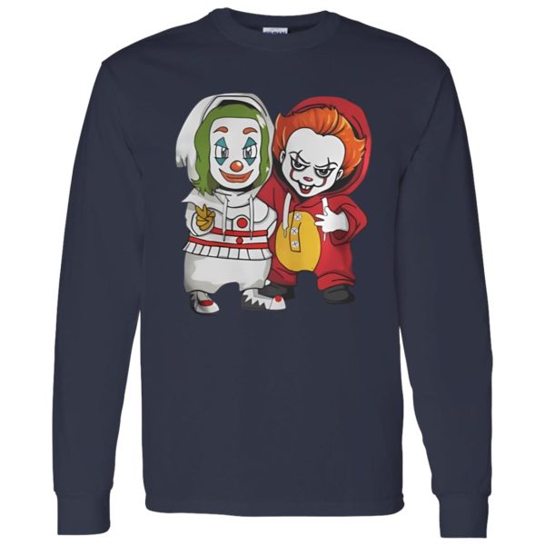 Baby Joker And Pennywise Horror Movies Characters Halloween Shirt