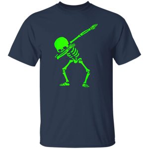 Dabbing Skeleton Halloween GLOW Skeleton Dab Shirt