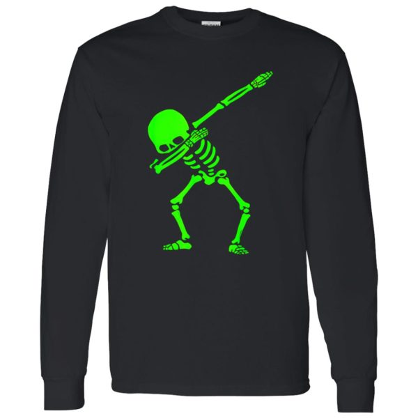 Dabbing Skeleton Halloween GLOW Skeleton Dab Shirt