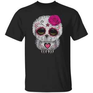 Awesome Owl Sugar Skull Trick Or Treat Pumpkin Halloween Boo Shirt