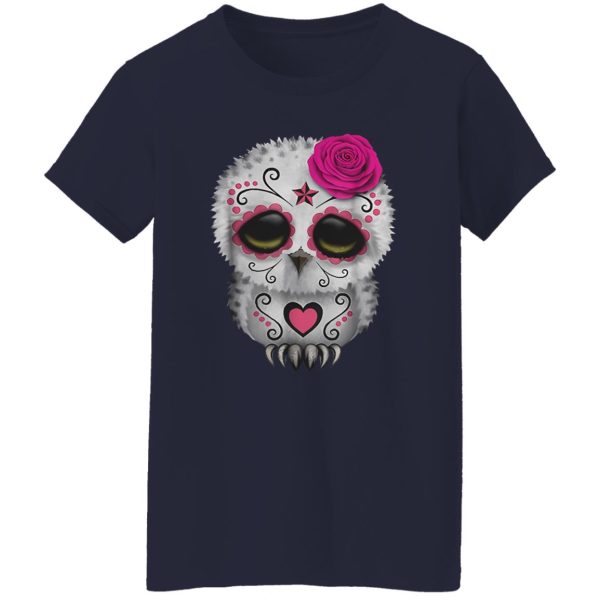 Awesome Owl Sugar Skull Trick Or Treat Pumpkin Halloween Boo Shirt