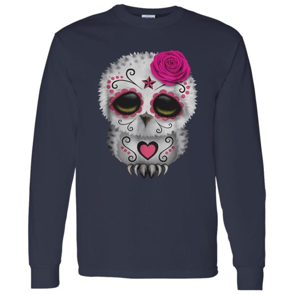 Awesome Owl Sugar Skull Trick Or Treat Pumpkin Halloween Boo Shirt