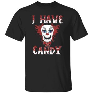 Beautiful I Have Candy Scary Clown CostumeCreepy Mask Shirt
