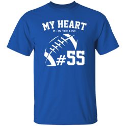 Football Dad Shirt, My Heart Is On The Line Shirt