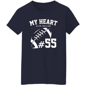 Football Dad Shirt, My Heart Is On The Line Shirt