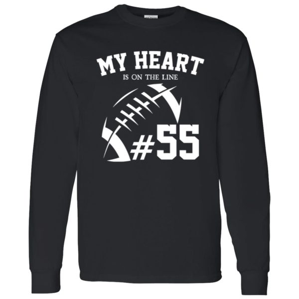 Football Dad Shirt, My Heart Is On The Line Shirt