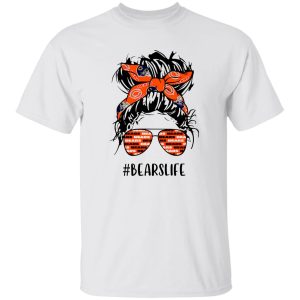 Bears Life Chicago Bears Messy Bun Girl With Headband And Glasses for Football Shirt